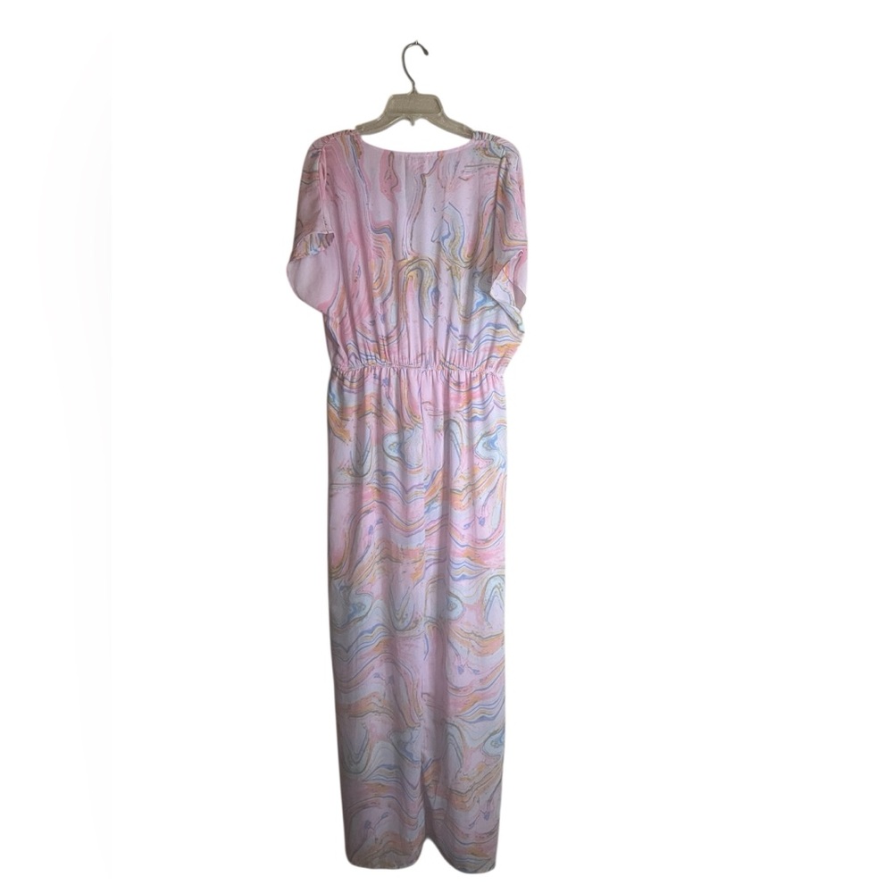 Buddy Love Light Pink Marble Private Yacht Maxi Dress NWT Sz L - Picture 11 of 13